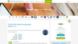 
                            12. Bewertungen TravelWorks - Schueleraustausch.net