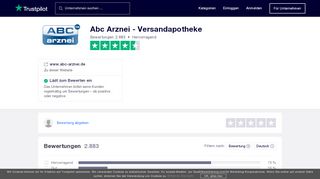 
                            7. Bewertungen von Abc Arznei - Versandapotheke ... - Trustpilot