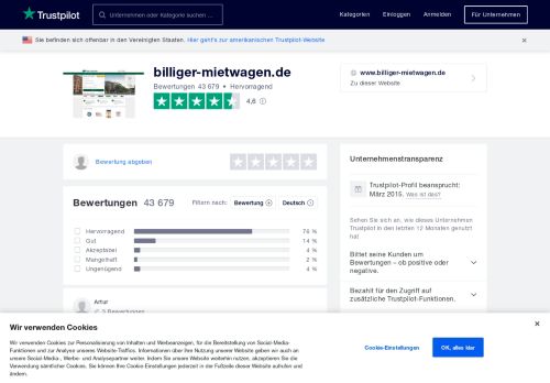 
                            9. Bewertungen von billiger-mietwagen.de | Kundenbewertungen von ...