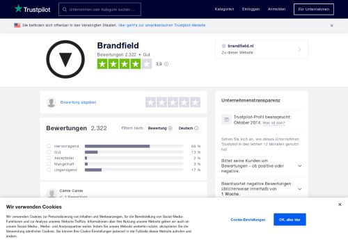 
                            7. Bewertungen von Brandfield | Kundenbewertungen von brandfield.nl ...