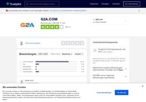 
                            9. Bewertungen von G2A.COM | Kundenbewertungen von g2a.com ...