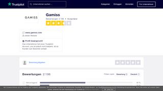 
                            3. Bewertungen von Gamiss | Kundenbewertungen von www ... - Trustpilot