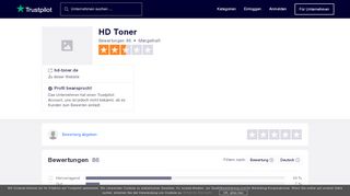 
                            2. Bewertungen von HD Toner | Kundenbewertungen von hd-toner.de ...