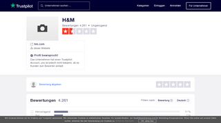 
                            5. Bewertungen von H&M | Kundenbewertungen von hm.com lesen | 2 ...