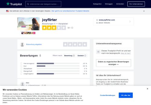 
                            5. Bewertungen von joyflirter | Kundenbewertungen von www.joyflirter ...