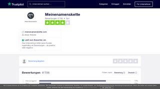 
                            8. Bewertungen von Meinenamenskette ... - Trustpilot