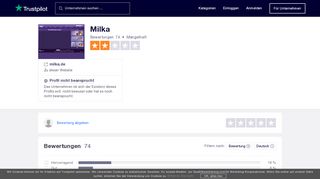 
                            9. Bewertungen von Milka | Kundenbewertungen von milka.de lesen