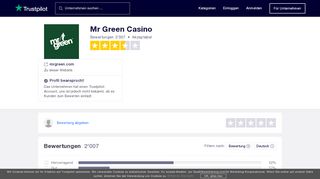 
                            12. Bewertungen von Mr Green Casino | Kundenbewertungen von ...