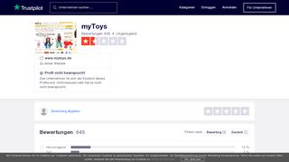 
                            6. Bewertungen von myToys | Kundenbewertungen von www.mytoys.de ...