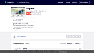 
                            8. Bewertungen von PayPal | Kundenbewertungen von www.paypal.de ...