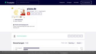 
                            8. Bewertungen von pizza.de | Kundenbewertungen von www.pizza.de ...