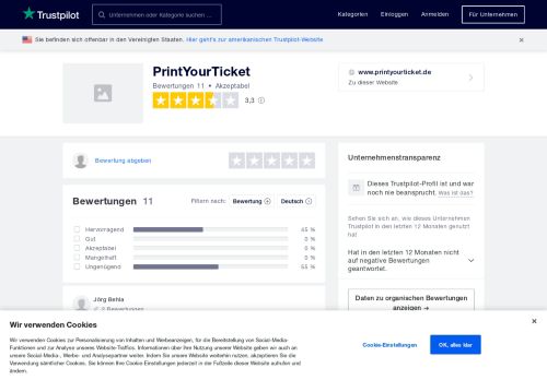 
                            13. Bewertungen von PrintYourTicket | Kundenbewertungen von www ...