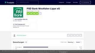 
                            6. Bewertungen von PSD Bank Westfalen-Lippe eG ... - Trustpilot