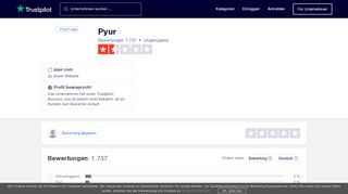 
                            10. Bewertungen von Pyur | Kundenbewertungen von pyur.com lesen