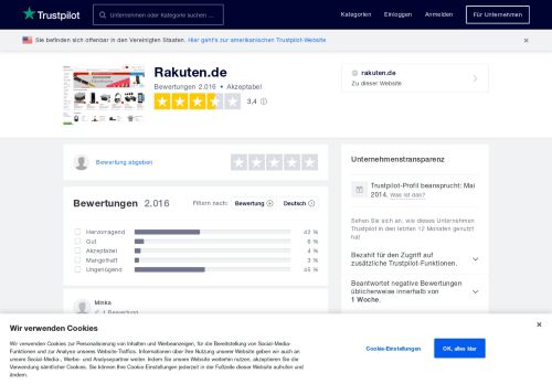 
                            2. Bewertungen von Rakuten.de | Kundenbewertungen von rakuten.de ...