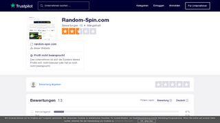 
                            4. Bewertungen von Random-Spin.com | Kundenbewertungen von ...