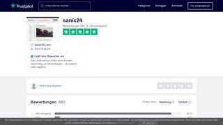 
                            8. Bewertungen von sanix24 | Kundenbewertungen von sanix24.com lesen
