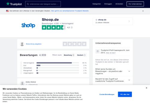 
                            6. Bewertungen von Shoop.de | Kundenbewertungen von shoop.de ...