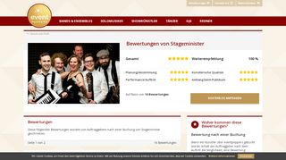 
                            8. Bewertungen von Stageminister | eventpeppers