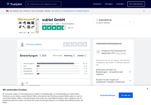 
                            3. Bewertungen von subtel GmbH | Kundenbewertungen von www ...