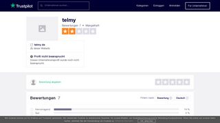 
                            6. Bewertungen von telmy | Kundenbewertungen von telmy.de lesen
