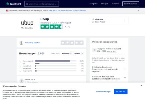 
                            8. Bewertungen von ubup | Kundenbewertungen von ubup.com lesen