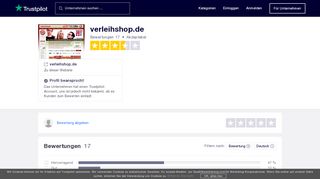 
                            5. Bewertungen von verleihshop.de | Kundenbewertungen von ...