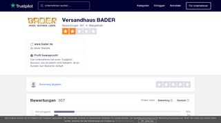 
                            8. Bewertungen von Versandhaus BADER | Kundenbewertungen von ...