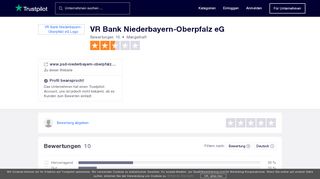 
                            10. Bewertungen von VR Bank Niederbayern-Oberpfalz eG ... - Trustpilot