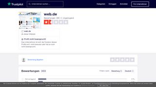 
                            8. Bewertungen von web.de | Kundenbewertungen von web.de lesen | 2 ...