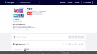 
                            6. Bewertungen von yallo | Kundenbewertungen von yallo.ch lesen