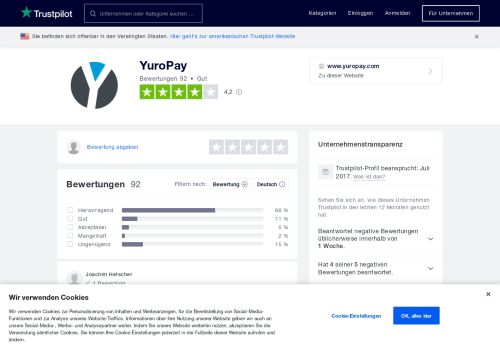 
                            2. Bewertungen von YuroPay | Kundenbewertungen von www.yuropay ...