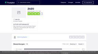 
                            12. Bewertungen von ZAZO | Kundenbewertungen von zazo.de lesen