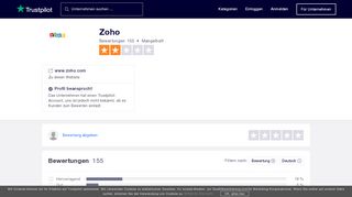 
                            10. Bewertungen von Zoho | Kundenbewertungen von www.zoho.com lesen