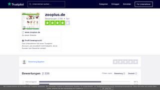 
                            5. Bewertungen von zooplus.de | Kundenbewertungen von www.zooplus ...