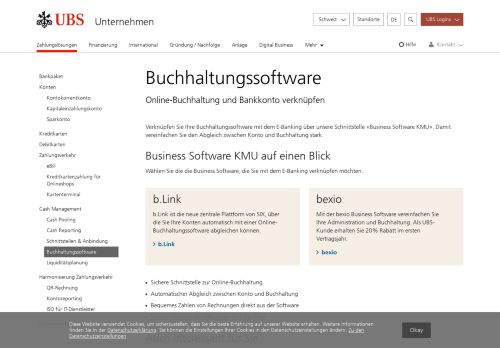 
                            3. bexio Buchhaltung verknüpft mit E-Banking | UBS Schweiz