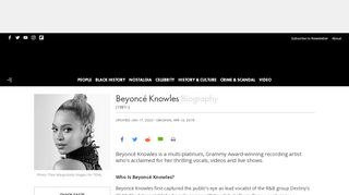 
                            11. Beyonce Knowles - Life, Movies & Family - Biography