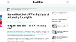 
                            12. Beyond Back Pain: 5 Warning Signs of Ankylosing Spondylitis