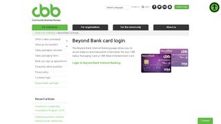
                            3. Beyond Bank card login - Community Business Bureau