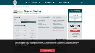 
                            4. Beyond Hosting Review - See Server Speed Test Results & Uptime Data