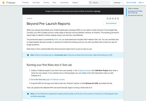 
                            8. Beyond Pre-Launch Reports: Firebase Test Lab | Firebase