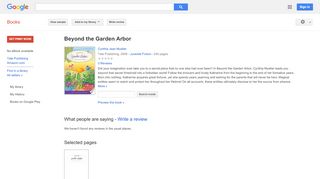 
                            6. Beyond the Garden Arbor - Google Books Result