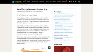 
                            13. Bezahlen im Internet: Click and Buy - NETZWELT