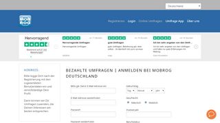 
                            3. Bezahlte Umfragen | Anmelden bei MOBROG Deutschland
