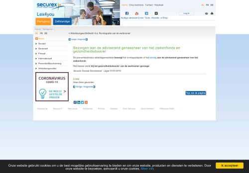 
                            7. Bezorgen aan de adviserend geneesheer van het ... - securex.eu