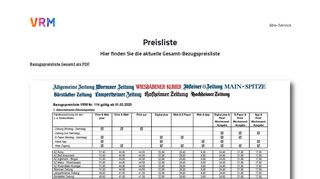 
                            4. Bezugspreisliste - Mittelhessen