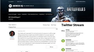 
                            5. BF3 MultiPlayer? - Answer HQ