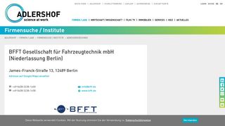 
                            4. BFFT Gesellschaft für Fahrzeugtechnik mbH (Niederlassung Berlin ...