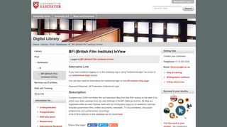 
                            11. BFI (British Film Institute) InView — University of Leicester