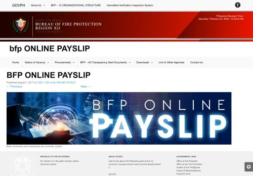 
                            7. bfp ONLINE PAYSLIP | BFP Region 12